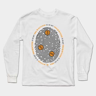 Bitcoin Fingerprint DNA Long Sleeve T-Shirt